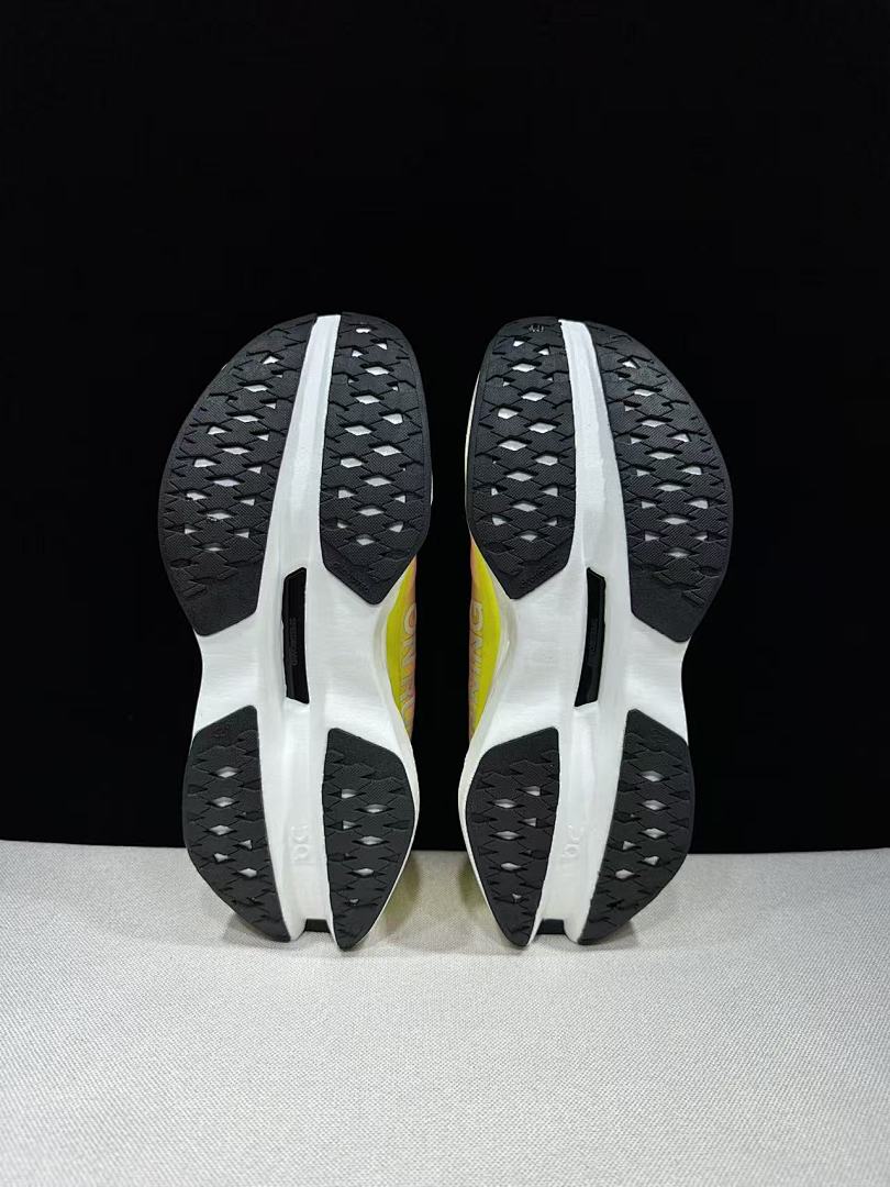 On Cloudboom Max Running Shoes, White Pink Yellow