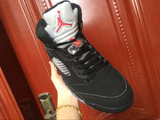Air Jordan 5 Black Silver High-Top Sneakers