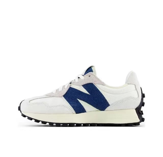 New Balance 327 White and Navy Sneakers U327JB