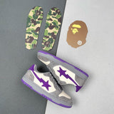 BAPE SK8 Sta Sneakers White Purple