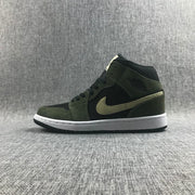 Air Jordan 1 Mid Sneakers Olive Green BQ6472-030