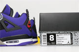 Jordan 4 Retro Purple Suede Sneakers 308497-406