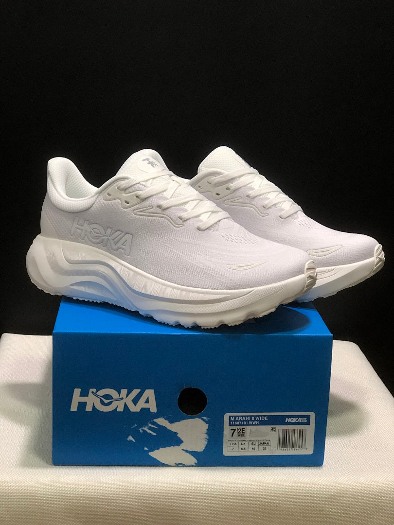 HOKA Arahi 8 White Running Sneakers