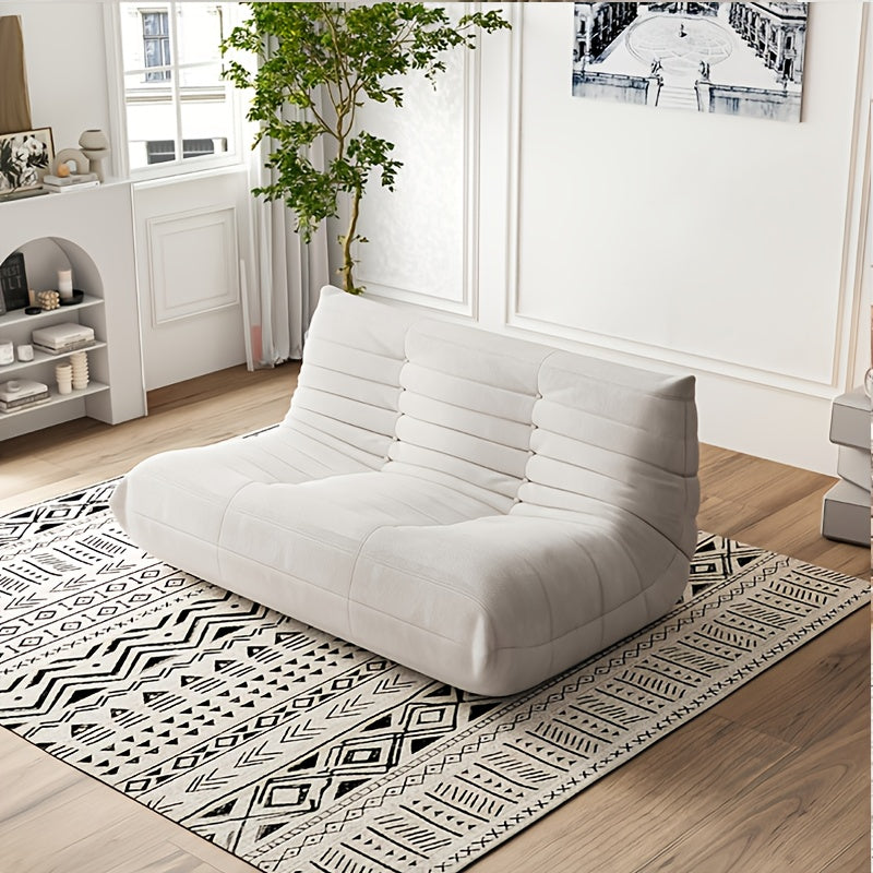 Adult Bean Bag Chair - Teddy Velvet Sofa Bed, Modern and Comfortable Lazy Sofa, Couple Sofa, Armless Cushioned Floor Chair, Suitable for A Variety Of Room Types, Game Sofa, Balcony Tatami, Multi-person Sofa Bed