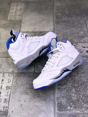 Air Jordan 5 Stealth 2.0 White Blue Sneakers 440888-140