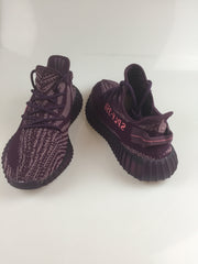 Yeezy 350 V2 Knit Sneakers in Black and Beige