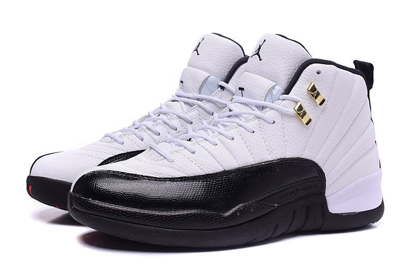 Jordan Air Jordan 12 Retro White and Black High-Top Sneakers