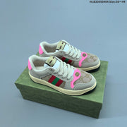 Gucci Screener Distressed Low-Top Sneakers