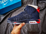 Air Jordan 6 Retro Sneakers Navy Red White