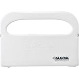 Global Industrial Plastic Toilet Seat Cover Dispenser 16"W x 2-1/5"D x 11"H - White (WB641155)