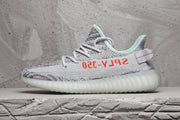 Yeezy 350 V2 Knit Sneakers in Gray and Mint