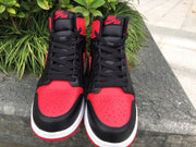 Air Jordan 1 High Black Red White Sneakers