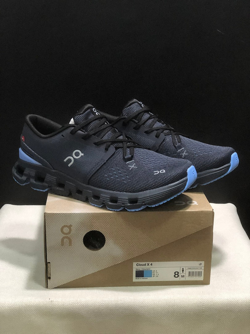 On Cloud X 4 Navy Running Sneakers