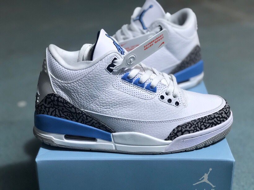 Jordan Air Jordan 3 Retro White Royal Blue Sneakers
