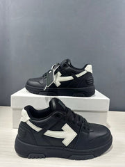 Off-White Out Of Office Low-Top Sneakers Black White OMAI89C99LEA0191001