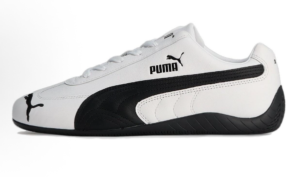 Puma White and Black Low-Top Sneakers