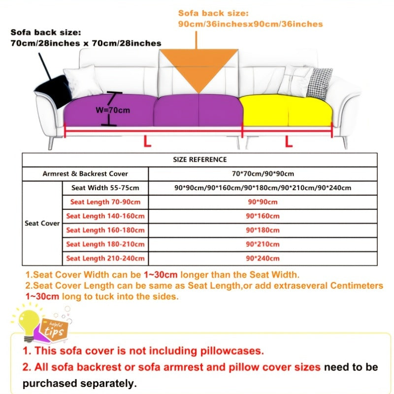 1pc of Chenille Sofa Cushion, a New High-Quality, Dust-Resistant Seat Cushion with Backrest Towel, Suitable for All Seasons, Universally Anti-Slip And Resistant to Cat Scratches, Machine Washable And Can Also Be Hand Washed