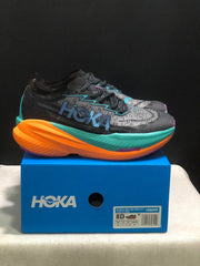 HOKA Mach X 2 Running Shoes, Black and Turquoise