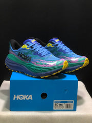 HOKA Stinson 7 Trail Sneakers Blue Green Pink Yellow