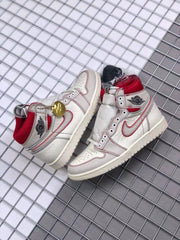 Air Jordan 1 Retro High OG White and Red Sneakers