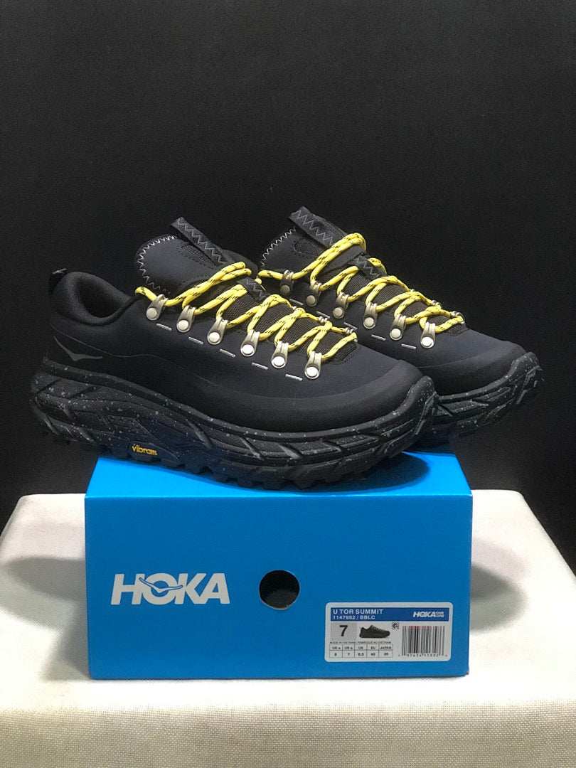 HOKA Tor Summit Trail Sneakers Black and Yellow