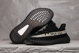 Yeezy 350 V2 Black and Cream Sneakers