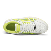 AMIRI Bone Low-Top Sneakers in White and Neon Green