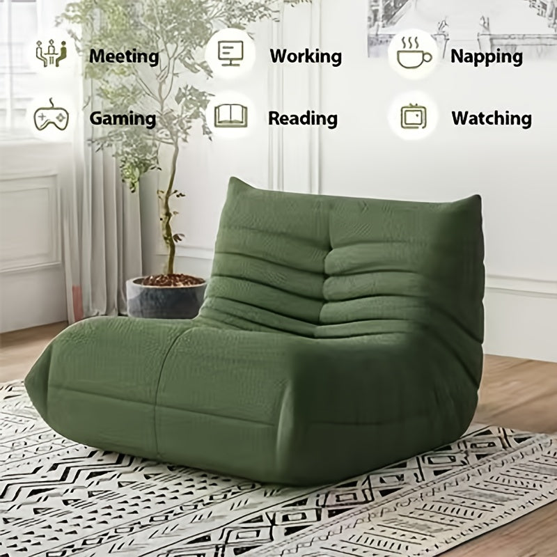 Adult Bean Bag Chair - Teddy Velvet Sofa Bed, Modern and Comfortable Lazy Sofa, Couple Sofa, Armless Cushioned Floor Chair, Suitable for A Variety Of Room Types, Game Sofa, Balcony Tatami, Multi-person Sofa Bed