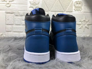 Jordan AJ1 High Black Blue Sneakers 555088-404