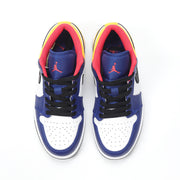 Jordan 1 Low Sneakers in Blue, White and Yellow 553558-123
