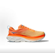 HOKA Bondi 8 Running Shoes in Orange and Blue