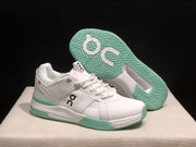 On THE ROGER Clubhouse Pro Tennis Shoes White Mint Green