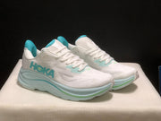 HOKA Clifton 10 Running Shoes, White Aqua