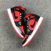 Air Jordan 1 Mid Sneakers Black Red White BQ6472-600