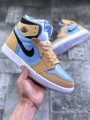 Jordan Air Jordan 1 Zoom CMFT Blue Tan Sneakers CT0979-400