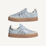 Adidas Originals x Liberty London Women's Silver/Crystal Sky Sambae Sneakers, IH1967