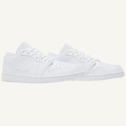 Jordan Men's Triple White Air Jordan 1 Low 2022 Sneakers, 553558 136
