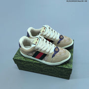 Gucci Screener Distressed Low-Top Sneakers