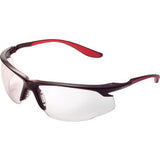 Global Industrial Sport Half Frame Safety Glasses, Anti-Fog, Clear Lens, Red Frame (WB708402CLA)