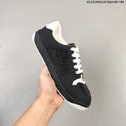 Gucci Screener Distressed Low-Top Sneakers Black and White HL171401130