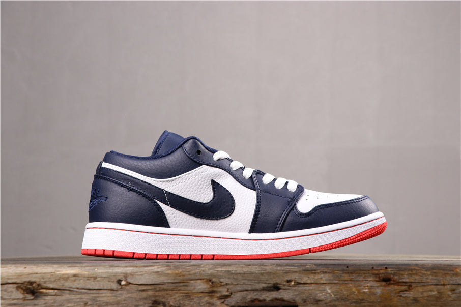 Air Jordan 1 Low Midnight Navy White 553558-481 Sneakers