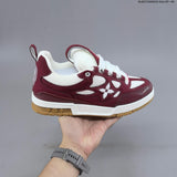 Louis Vuitton Trainer-Style Sneakers in Burgundy and White