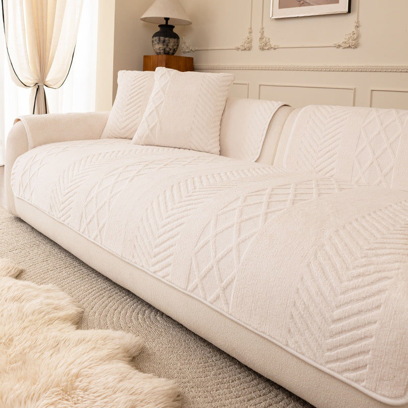 1pc of Multi-Color Plush Sofa Cushion, Cat Scratch Resistant, Machine Washable, Non-Slip Breathable Sofa Cover - First Encounter