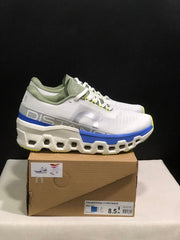 On Cloudmonster 2 Distance White and Blue Running Shoes
