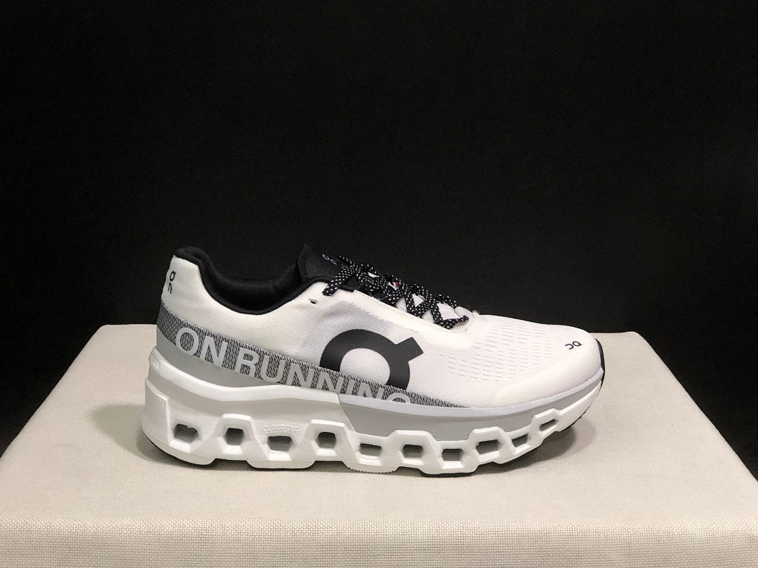 On Cloudmonster 2 Running Shoes, White/Silver