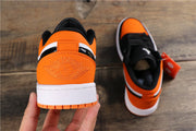 Jordan Air Jordan 1 Low Black White Orange Sneakers 553558-128