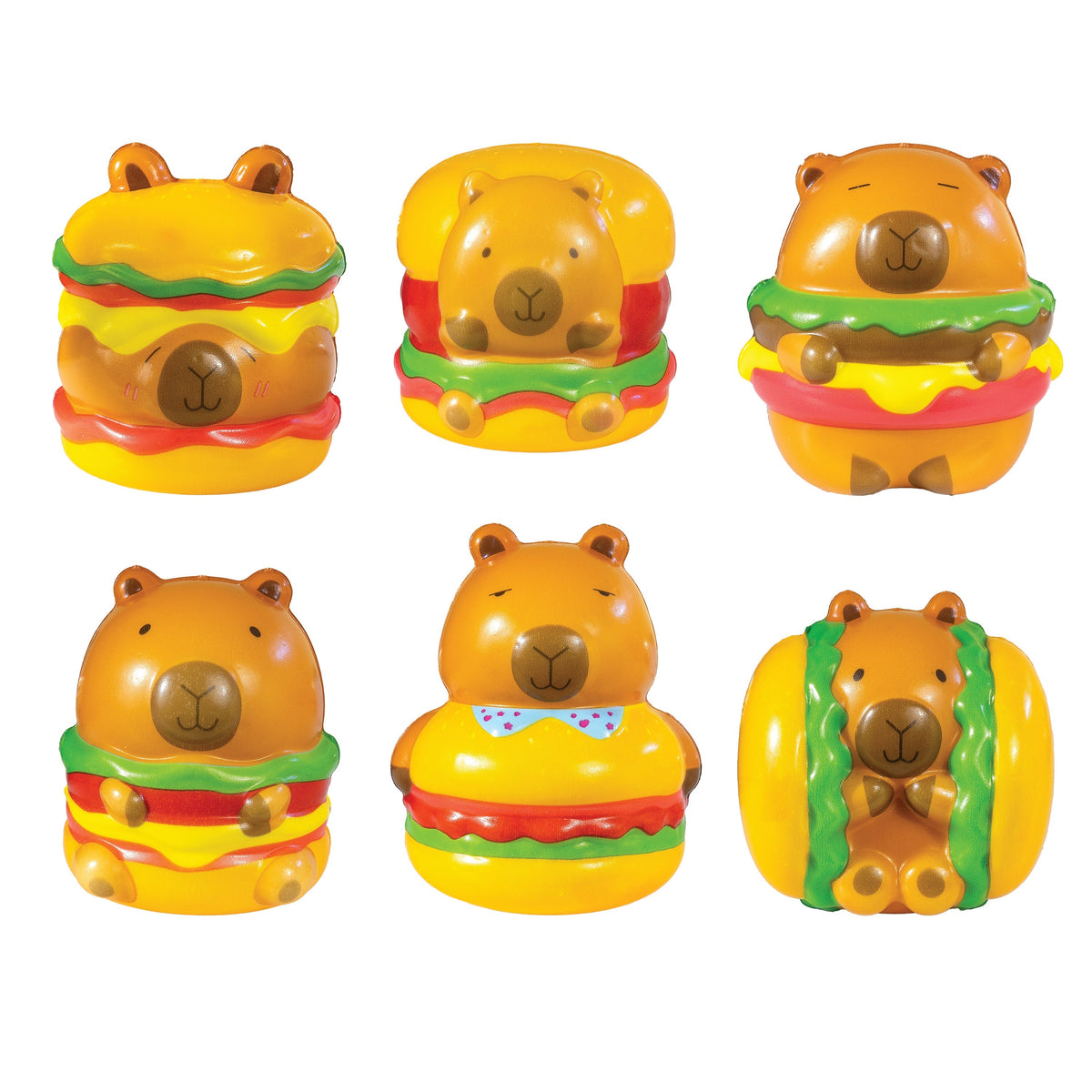 Cheeseburger Capybara Slow Rise Toys - 12 per bag