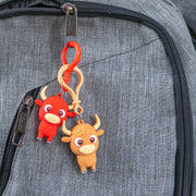 Highland Cow Backpack Buddy Keychains
