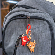 Highland Cow Backpack Buddy Keychains