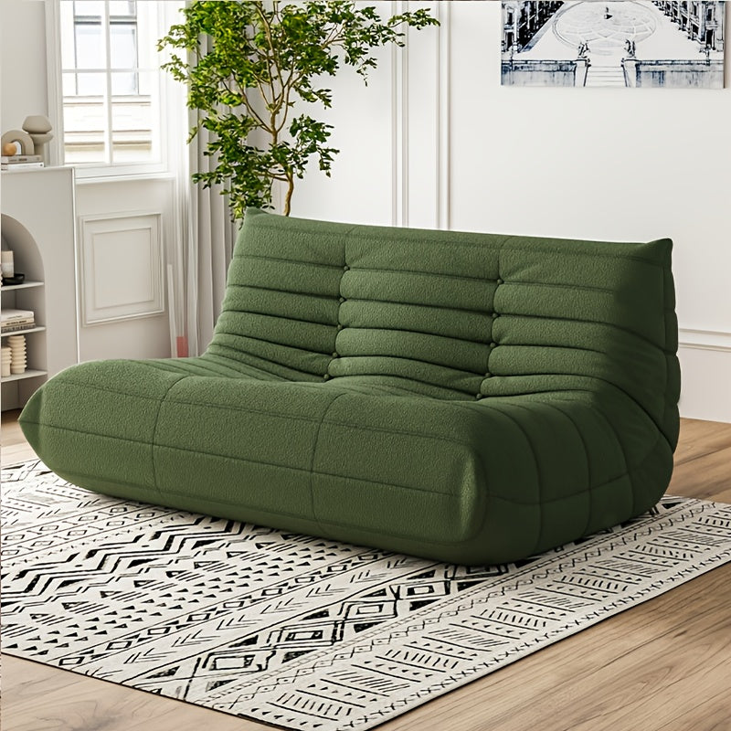 Adult Bean Bag Chair - Teddy Velvet Sofa Bed, Modern and Comfortable Lazy Sofa, Couple Sofa, Armless Cushioned Floor Chair, Suitable for A Variety Of Room Types, Game Sofa, Balcony Tatami, Multi-person Sofa Bed
